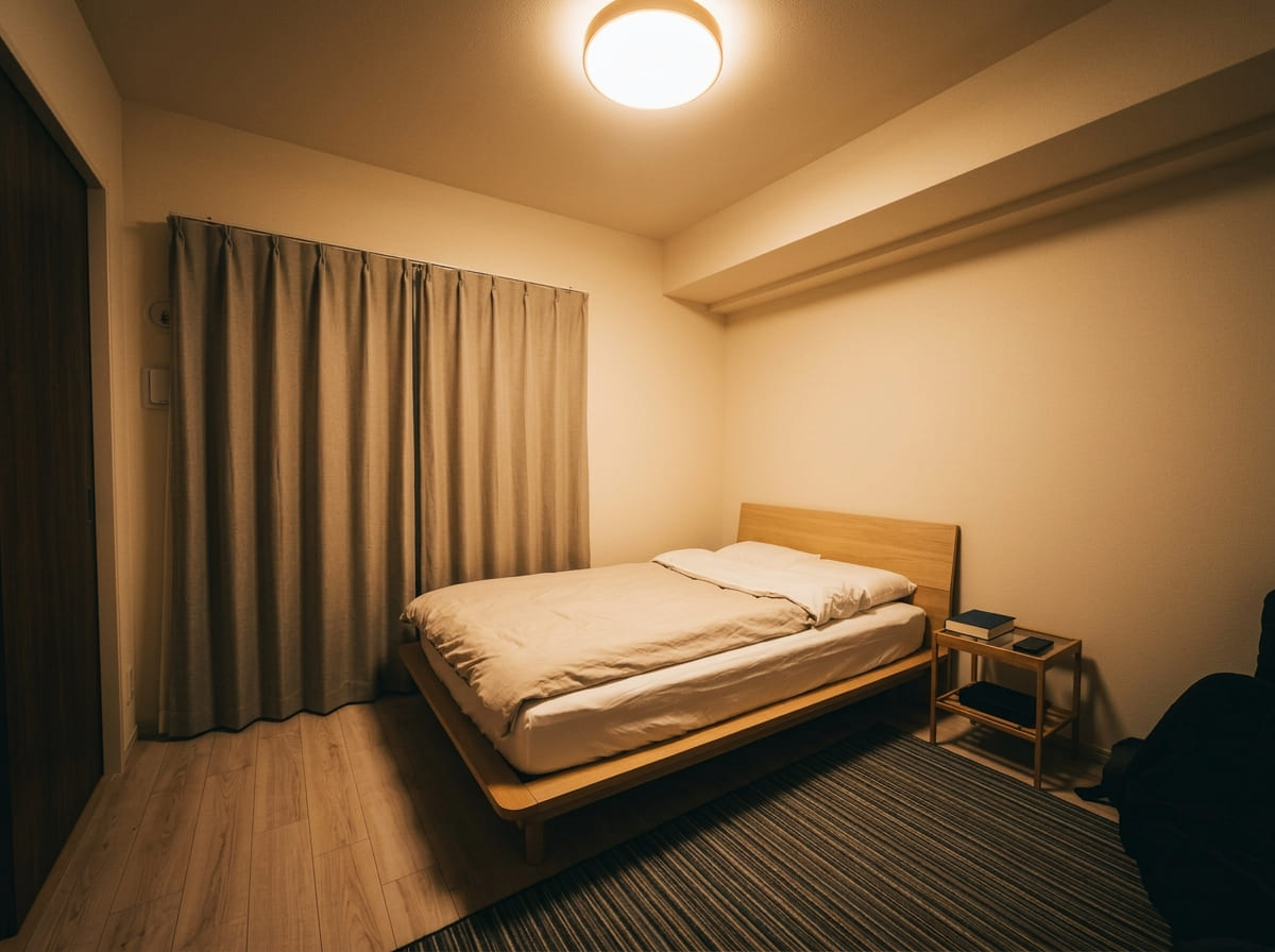 プロ撮影の寝室（清潔感と高級感のある仕上がり）